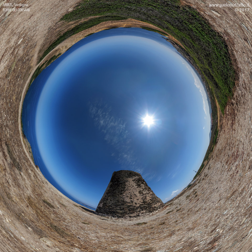 panorama stereografico stereographic - stereographic panorama - Sardegna→Arbus | Torre dei Corsari, 02.06.2017