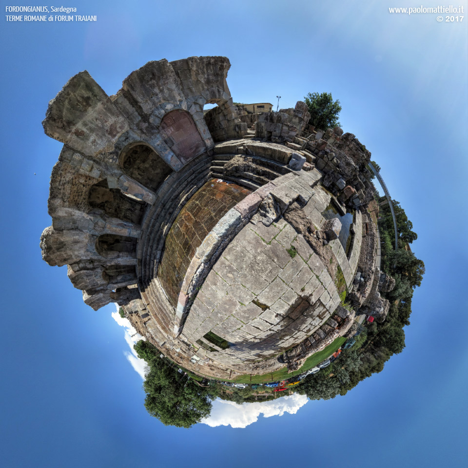 panorama stereografico stereographic - stereographic panorama - Sardegna→Fordongianus | Terme Romane di Forum Traiani, 02.06.2017