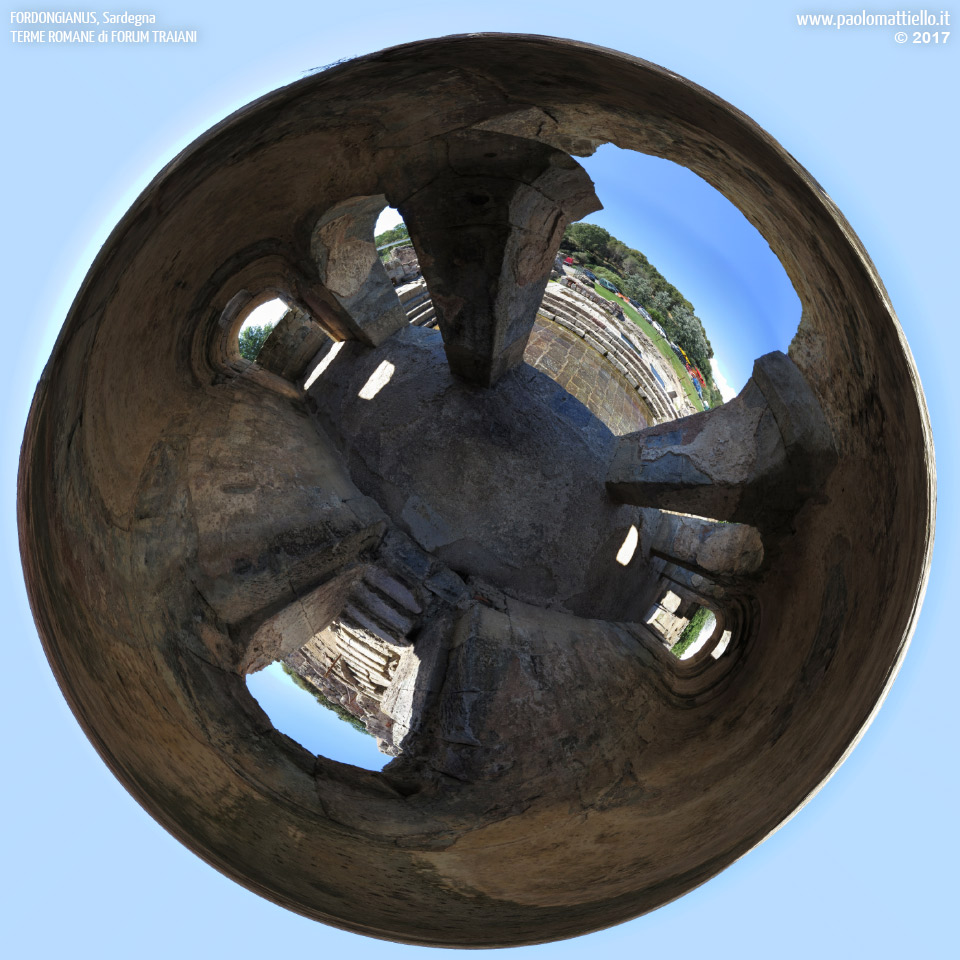 panorama stereografico stereographic - stereographic panorama - Sardegna→Fordongianus | Terme Romane di Forum Traiani, 02.06.2017