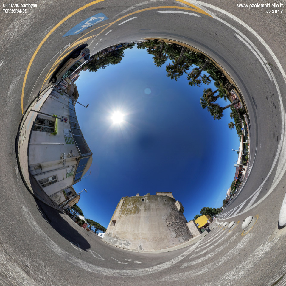 panorama stereografico stereographic - stereographic panorama - Sardegna→Oristano | Torregrande, torre, 08.06.2017
