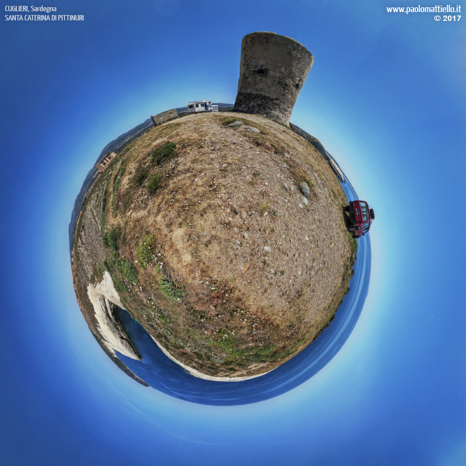 panorama stereografico stereographic - stereographic panorama - Sardegna→Cuglieri | Santa Caterina di Pittinuri,  13.06.2017
