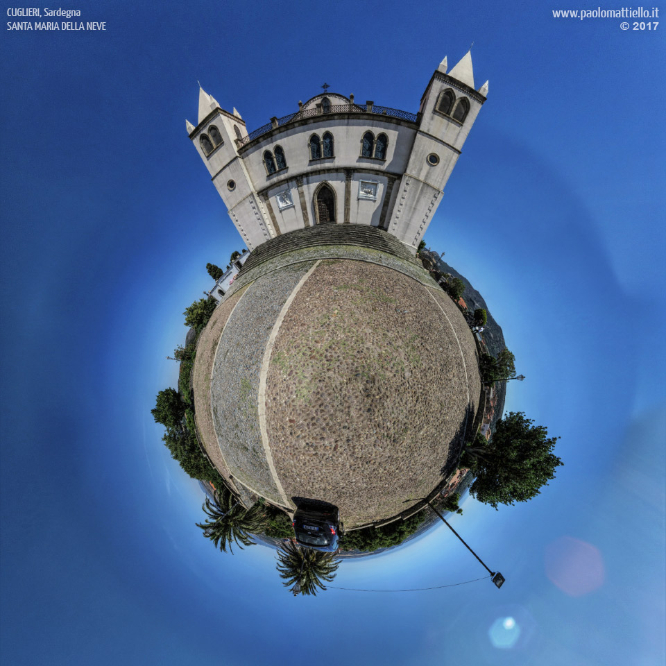 panorama stereografico stereographic - stereographic panorama - Sardegna→Cuglieri | Basilica di Santa Maria della Neve,  13.06.2017