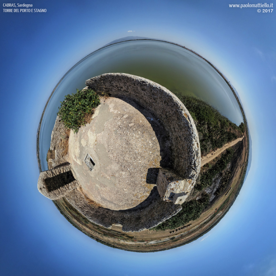 panorama stereografico stereographic - stereographic panorama - Sardegna→Cabras | Torre del Porto,  22.06.2017