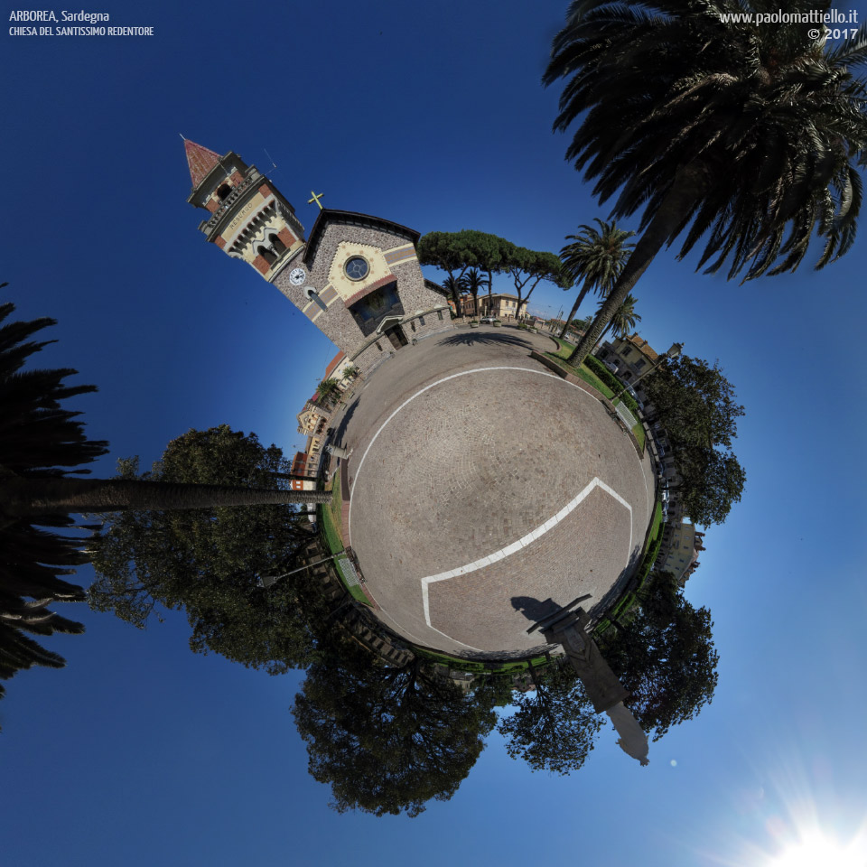panorama stereografico stereographic - stereographic panorama - Sardegna→Arborea | Chiesa del Redentore, 22.06.2017