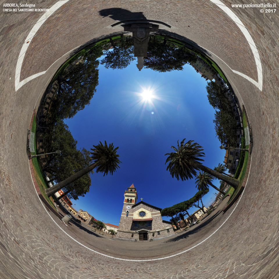 panorama stereografico stereographic - stereographic panorama - Sardegna→Arborea | Chiesa del Redentore, 22.06.2017