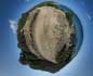 panorama stereografico stereographic - S.Antioco Spiaggia di Coaquaddus, rocce centrali