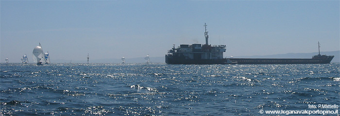 Bordeggio fra traghetti e navi in transito