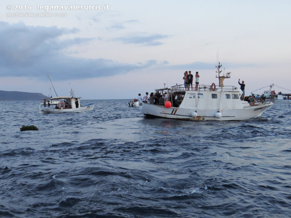 LNI Sulcis - Porto Pino, 07.08.2016, processione a mare
