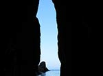 Porto Pino - 2009, interno della grandissima grotta (visitabile in barca) della Punta di Cala Piombo