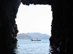 Porto Pino - Interno di una delle grotte di Cala Piombo (capo Teulada sullo sfondo)
