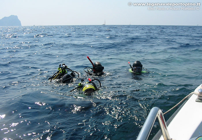 Porto Pino - Sport - 2003, immersione alla secca di Cala Piombo