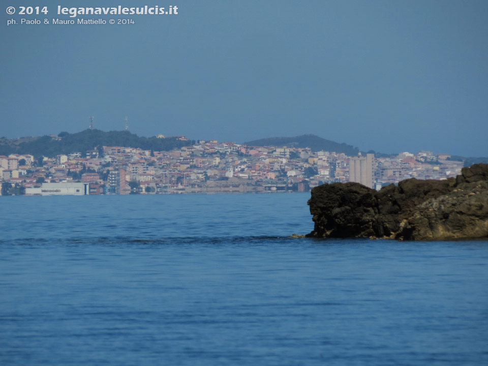 Porto Pino - Agosto 2014,Punta di Cala su Turcu e S.Antioco all'orizzonte