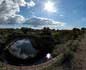 panorama 360° sferico spherical - Cussorgia<br/>(Calasetta) Ponte FMS abbandonato sul Rio Tupei